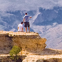 Grand canyon, two men detail image