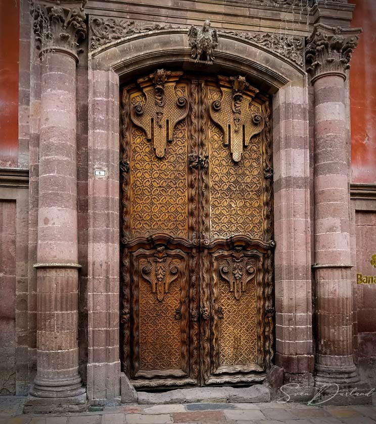 ornamented doorway in San Miguel