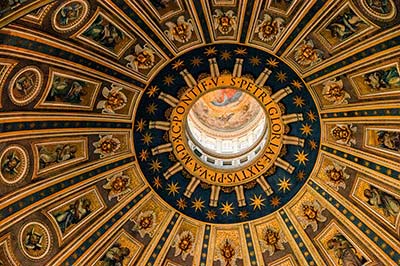 Ceiling dome, St Peter's Basilica&nbsp;in&nbsp;Vatican City