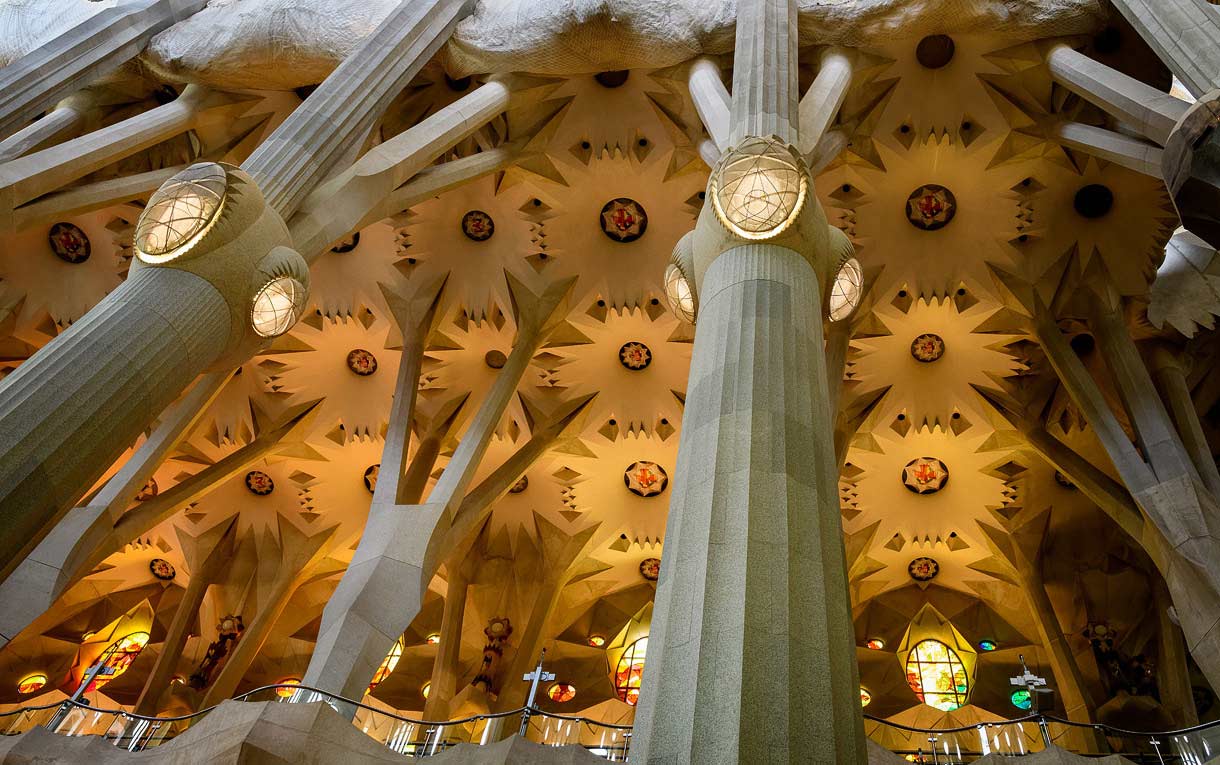 ceiling art of Sagrada Familia